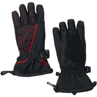 Spyder Overweb Gloves - Boy's - Black / Volcano