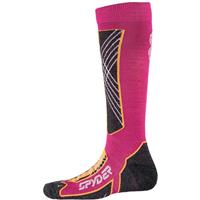 Spyder Sport Merino Socks - Women's - Black / Bryte Pink / White