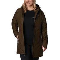 Columbia Heavenly Long Hooded Jacket Plus - Women's - Olive Green (319)