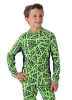 Marmot Kestrel LS Crew - Boy's - Vibrant Green Shred