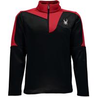 Spyder Charger Therma Stretch T-Neck - Boy's - Black / Red