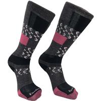 Fox River Mills Liftie Lightweight Over-The-Calf Socks - Women's - Grey / Fuchsia