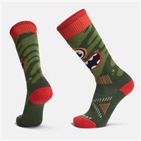 Le Bent Monster Party Light Snow Sock - Youth - Kombu Green