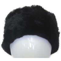 Mitchie's Matchings Rabbit Fur Headband - Women's - Black