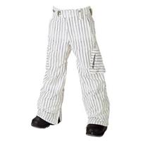 Burton Shaun White Asym Pant - Boy's - Bright White / Painted Pinstripe