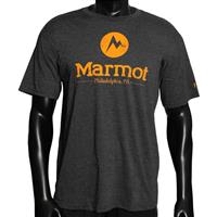 Marmot Philadelphia Distressed Logo Tee - Men's - Charcoal Heather