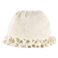 Turtle Fur Ruffle Hat - Cream