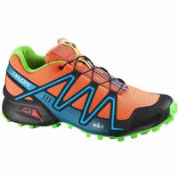 Salomon Speedcross 3 Trail Running Shoes - Men's - Fluo Orange / Fluo Blue / Fluo Green