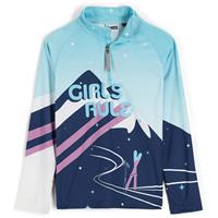 Spyder Surface Zip T-Neck - Girl's - Abyss