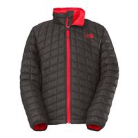 The North Face Thermoball Full Zip Jacket - Boy's - Graphite Grey / Fiery Red
