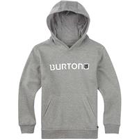Burton Logo Horizontal Pullover Hoodie - Boy's - Gray Heather