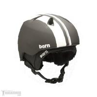 Bern Nino Zip Mold Helmet - Boy's - Matte Black Racing Stripe Black Fleece