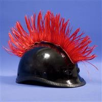 Mental Wig Out Mohawk Helmet Cover - Red