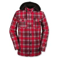 Volcom Field Bonded Flannel - Men's - Red Plaid - front