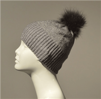 Mitchie's Matchings Knit Wool Hat - Women's - Silver