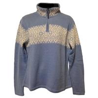 Alpaca Solitude Pullover Sweater - Women's - Sky Blue/White