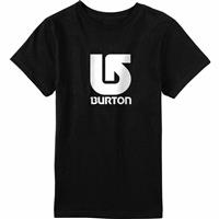 Burton Logo Vertical SS Tee - Boy's - True Black (17)