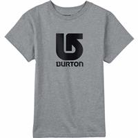 Burton Logo Vertical SS Tee - Boy's - Gray Heather