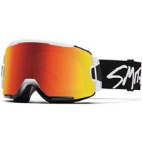 Smith Squad Goggle - White Frame with Red Sol-X Lens