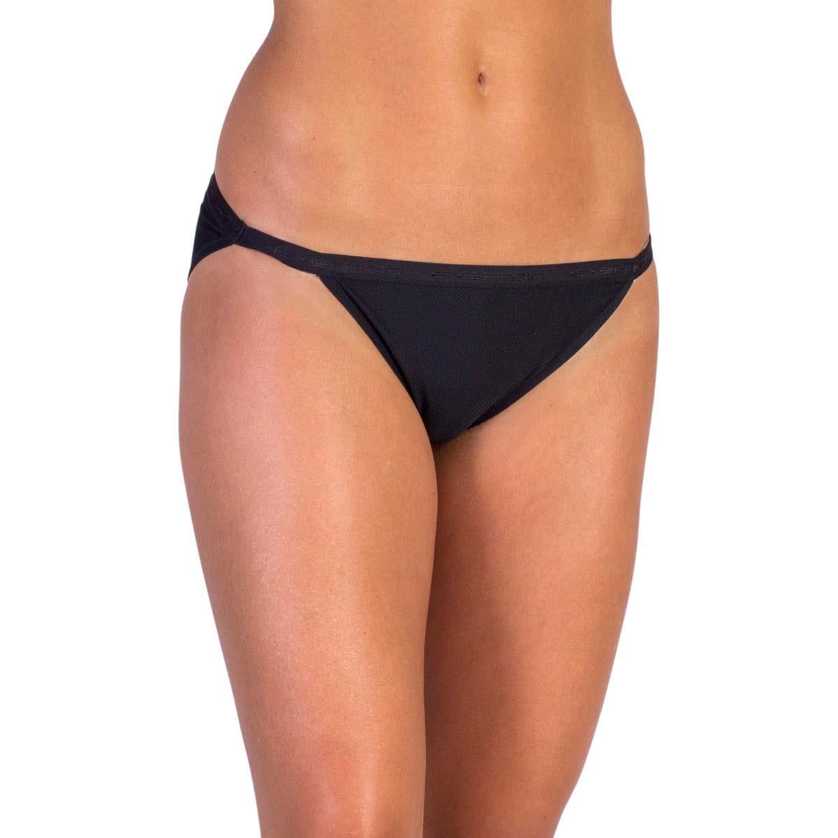 Black Medium ExOfficio Womens Give-N-Go String Bikini 
