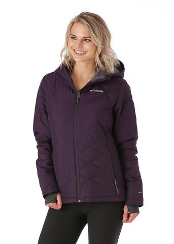 columbia heavenly hooded jacket dark plum