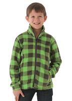 Columbia Zing II Fleece - Boy's - Cyber Green Lumberjack