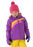 Sunice Little Girls Naquita Technical Jacket - Girl's - Electric purple / Yellow