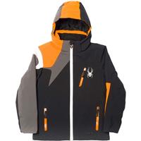 Spyder Avenger Jacket - Boy's - Black / Bright Orange / Polar