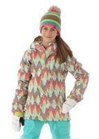 Girl's 686 Flora Insulated Snow Jacket - Lime Ikat