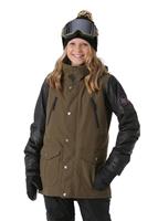 Burton Ava Trench Jacket - Girl's - Keef / Black Leather