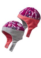 Patagonia Baby Reversible Synchilla Hat - Youth - Mushroom Forest / Indy Pink
