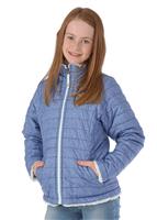 The North Face Reversible Mossbud Swirl Jacket - Girl's - Bright Navy White Heather