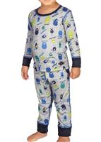 Hot Chillys Toddler Mid Weight Print Set - Youth - Doods / Black