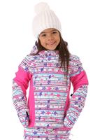Spyder Bitsy Charm Jacket - Girl's - Star Stripe Multi Print / Taffy Pink