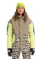 Burton Loyle Parka - Women's - Timber Wolf / Sunny Lime / Whit Floral