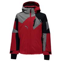 Spyder Leader Jacket - Boy's - Red / Black / Polar Herringbone