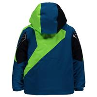 Spyder Mini Leader Jacket - Boy's - Concept Blue / Bryte Green / Black