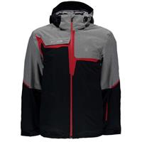 Spyder Zermatt Jacket - Men's - Black / Polar Herringbone / Red