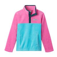 Columbia Steens Mtn 1/4 Snap Fleece Pull-over - Youth - Geyser / Pink Ic (337)