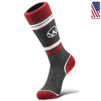 Winter's Edge Camber Medium Sock - Men's - Medium Gray / Red / White