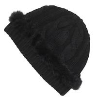 Nils Solid Hat with Fur - Women's - Black