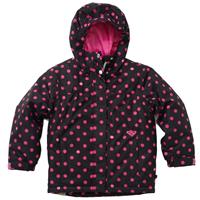 Roxy Mini Jet Jacket - Preschool Girl's - Black / Pink Flora Dots