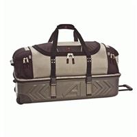 Athalon Platinum Molded Wheeling Carry On Duffle Bag - Black / Silver