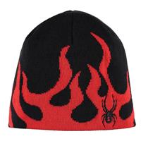 Spyder Fire Hat - Boy's - Black / Volcano
