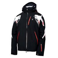 Spyder Pinnacle Jacket - Men's - Black/White/Volcano