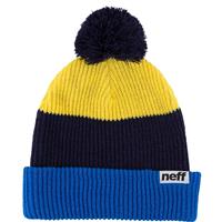 Neff Snappy Beanie - Blue / Navy / Yellow