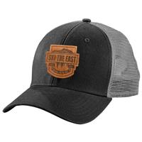 Ski the East Born From Ice Canvas Trucker Hat - Charcoal