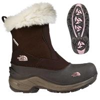 The North Face Greenland Zip Snow Boot - Girl's - Brownie Brown / Pink Lemonade
