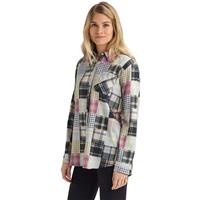 Burton Grace Premium Flannel Shirt - Women's - Aqua Gray Patchwork