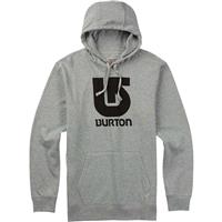 Burton Logo Vert Pullover Hoodie - Men's - Gray Heather